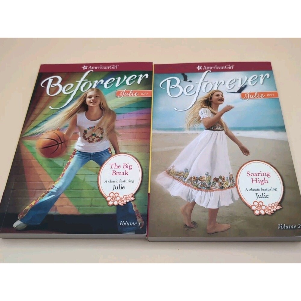 American Girl Beforever Julie 1974 Books Set Vol 1 & 2 Big Break Soaring